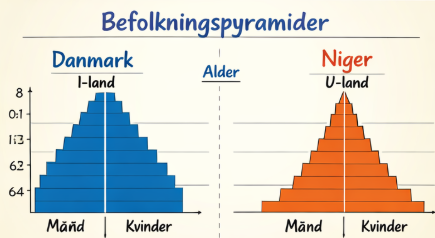 Eksempel på befolkningspyramide