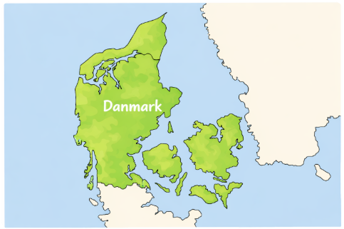 Kort over Danmark