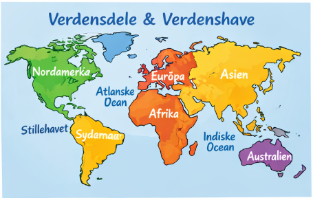 Verdensdele og verdenshave